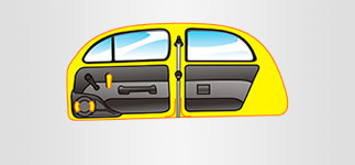 Dentro do veículo - Na lateral ou na porta